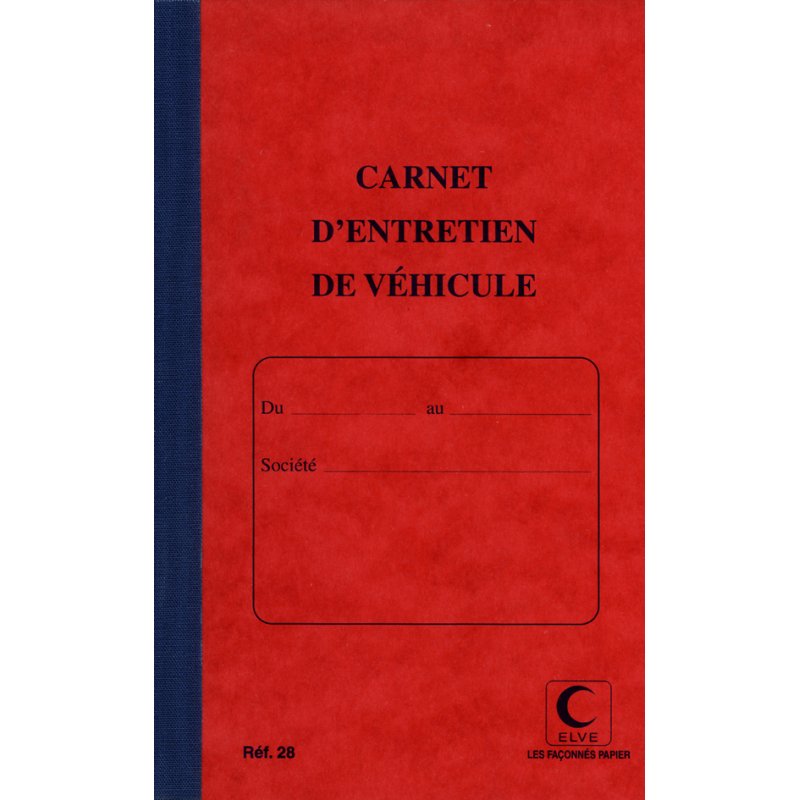 ELVE onderhoudsboekje auto, 210×130 mm